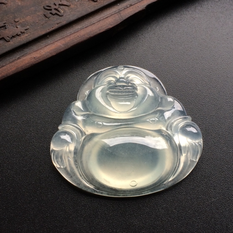 （超值推荐）冰玻种淡晴水玉佛挂件