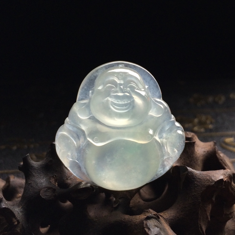 （超值推荐）冰种淡晴水玉佛挂件