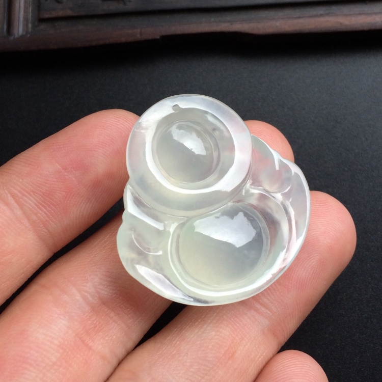 （超值推荐）冰种淡晴水玉佛挂件