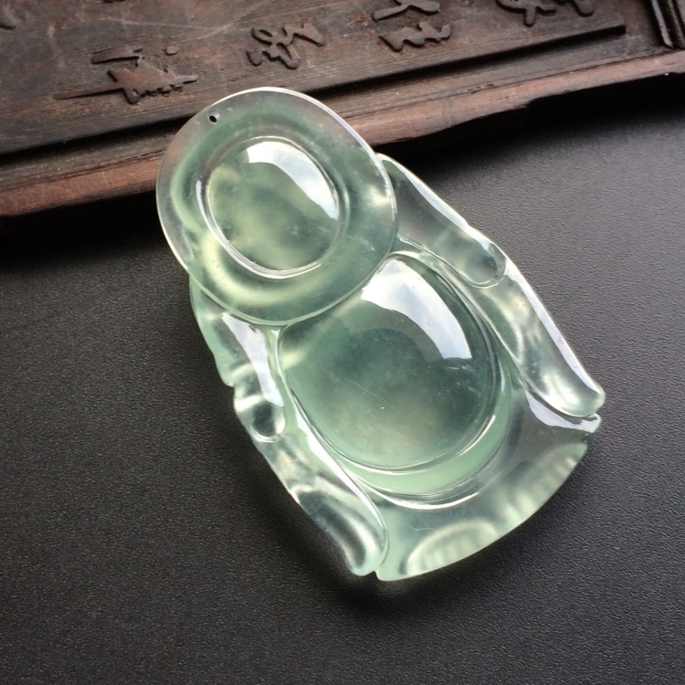 （超值推荐）冰玻种晴水站佛挂件