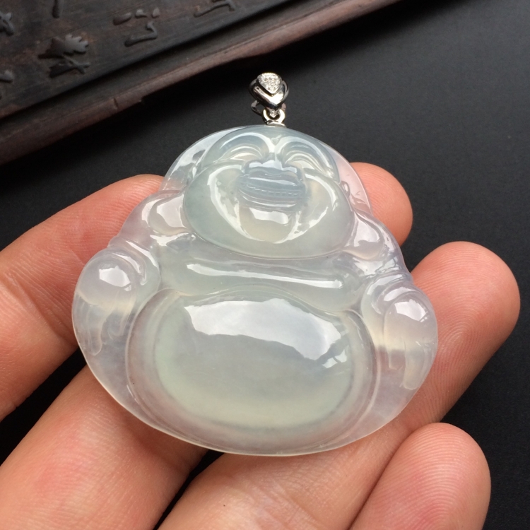 （超值推荐）冰种淡晴水玉佛挂件
