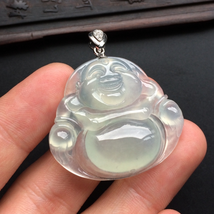 （超值推荐）冰种淡晴水玉佛挂件