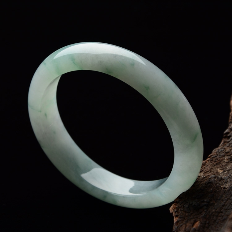 （超值推荐）糯冰种飘花贵妃镯（55.4mm-49mm）