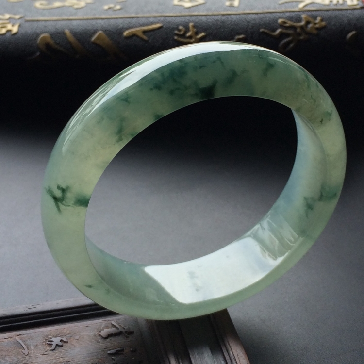 （超值推荐）冰种飘花手镯（56.9mm）