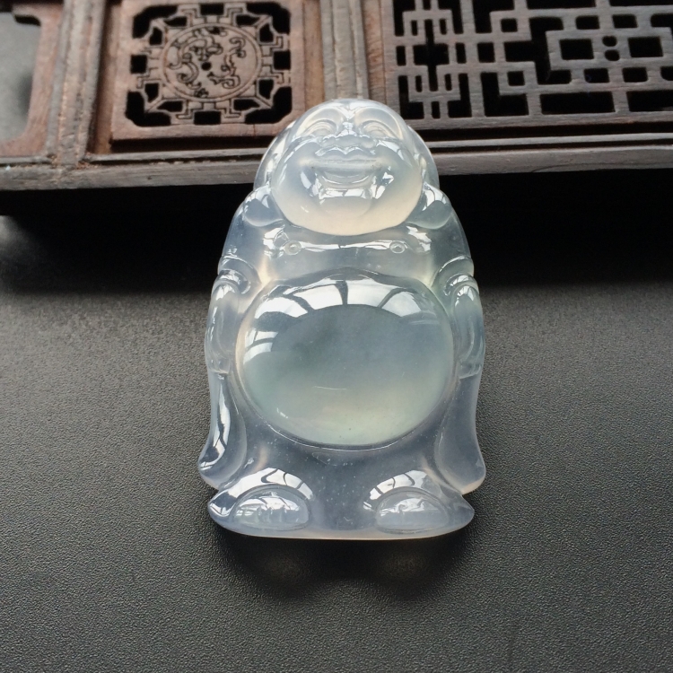 (超值推荐)冰种淡紫罗兰站佛挂件