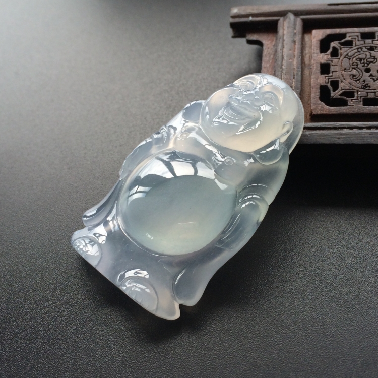 (超值推荐)冰种淡紫罗兰站佛挂件