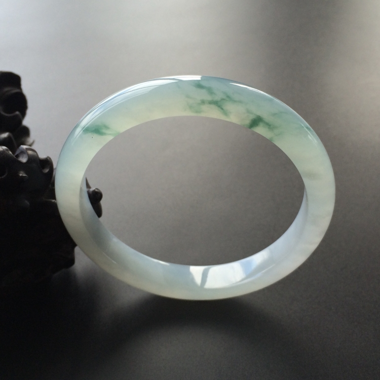 (超值推荐)冰种飘花手镯(57.2mm)