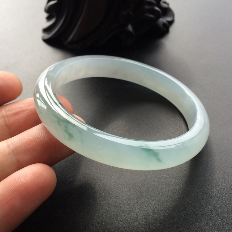 (超值推荐)冰种飘花手镯(57.2mm)