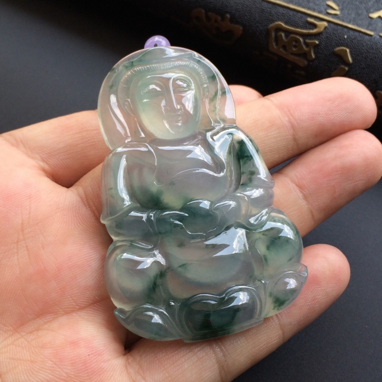 （超值推荐）冰种飘花观音挂件