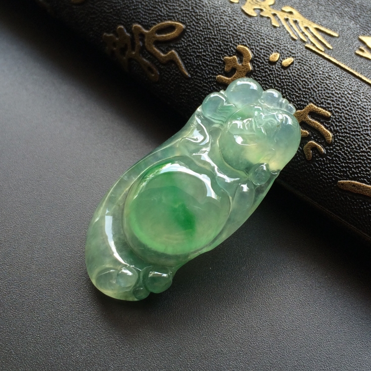 （超值推荐）冰种飘翠逍遥佛挂件