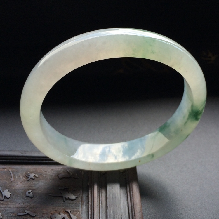 （超值推荐）冰种飘花贵妃镯（56.5mm-51mm）