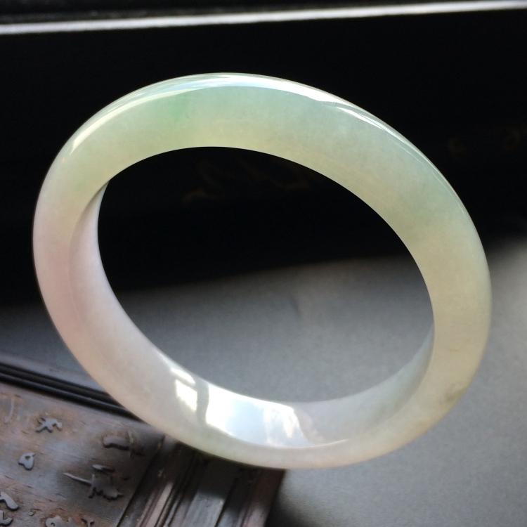 （超值推荐）糯冰种晴水淡紫罗兰手镯（56.6mm）