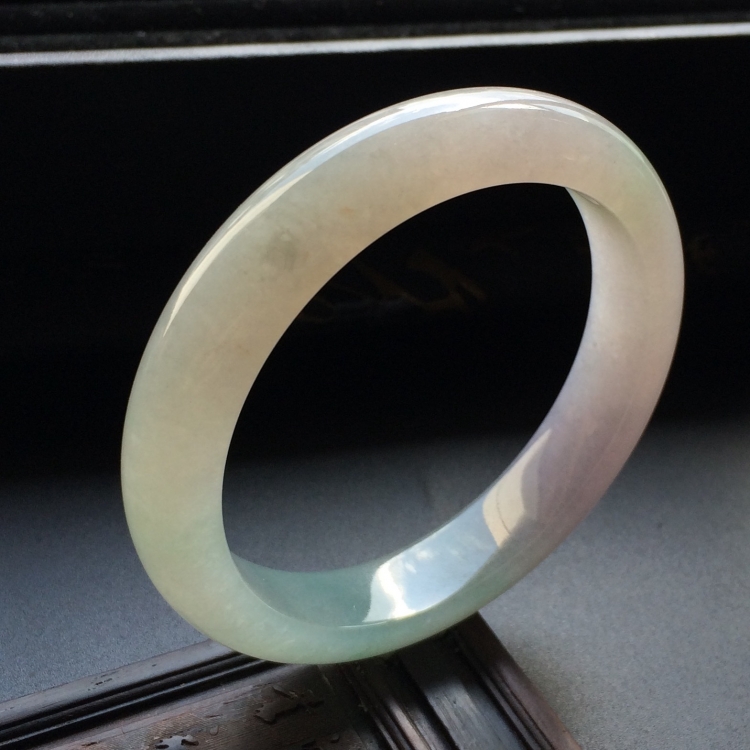 （超值推荐）糯冰种晴水淡紫罗兰手镯（56.6mm）
