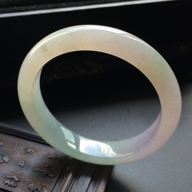 （超值推荐）糯冰种晴水淡紫罗兰手镯（56.6mm）