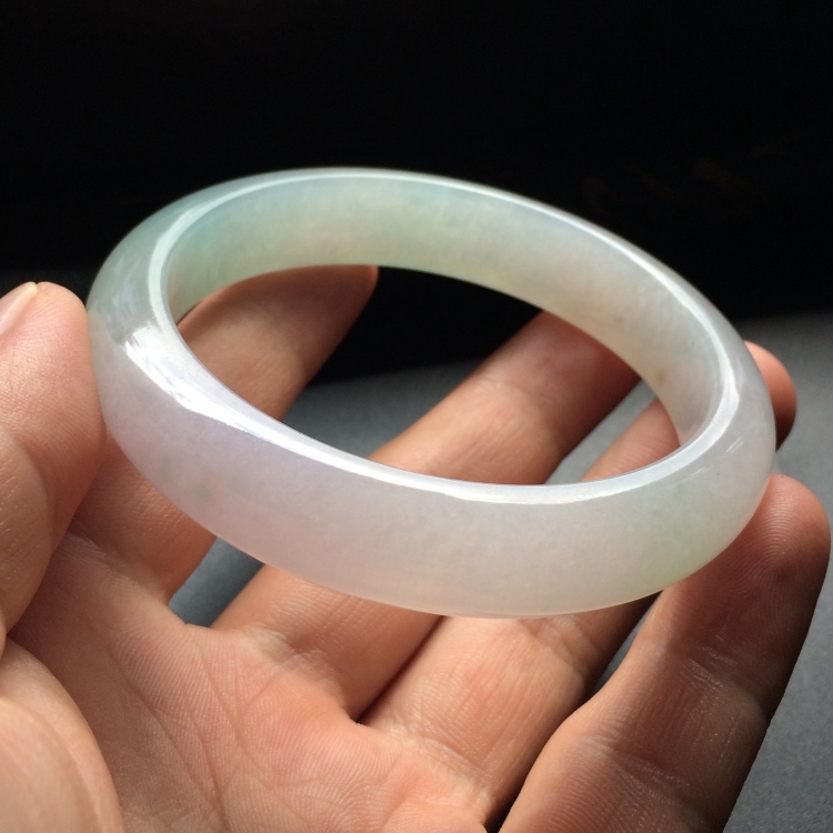 （超值推荐）糯冰种晴水淡紫罗兰手镯（56.6mm）