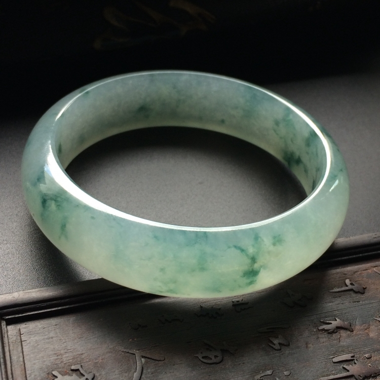 （超值推荐）冰种飘花手镯（59mm）