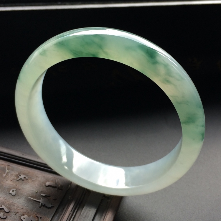 （超值推荐）冰种飘花手镯（57.5mm）