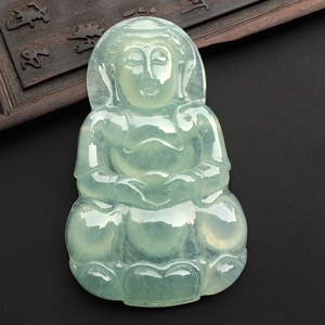 冰种晴水观音挂件