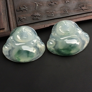 冰种飘花玉佛挂件(单价)