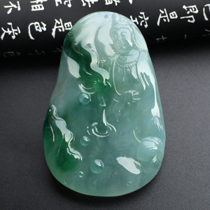 （超值推荐）冰种飘花观音挂件