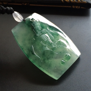 （超值推荐）冰种飘花拂尘观音挂件