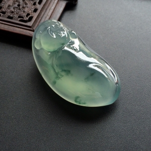 （超值推荐）冰种晴水飘花逍遥佛挂件