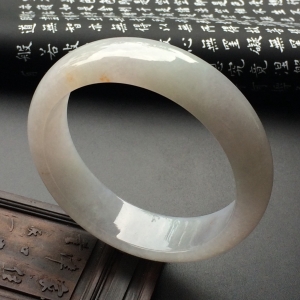 糯冰种淡紫罗兰手镯（58.6mm）