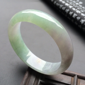 （超值推荐）糯冰种晴水略带紫罗兰手镯（58.5mm）
