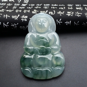 （超值推荐）冰种飘花观音挂件