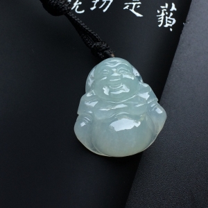 (超值推荐)糯冰种淡晴水玉佛挂件