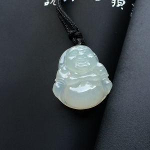 (超值推荐)糯冰种淡晴水玉佛挂件