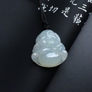 (超值推荐)糯冰种淡晴水玉佛挂件