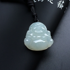 (超值推荐)糯冰种淡晴水玉佛挂件