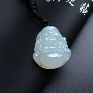 (超值推荐)糯冰种淡晴水玉佛挂件