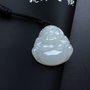 (超值推荐)糯冰种淡晴水玉佛挂件