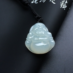 (超值推荐)糯冰种淡晴水玉佛挂件