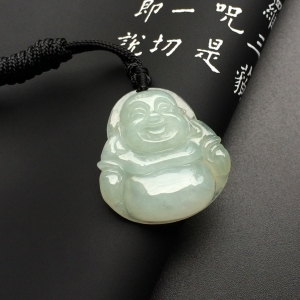 (超值推荐)糯冰种淡晴水玉佛挂件