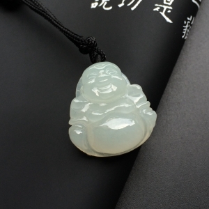 (超值推荐)糯冰种淡晴水玉佛挂件