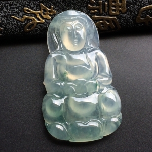 （超值推荐）冰种飘花观音挂件