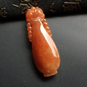 （超值推荐）糯冰种红黄翡平平安安挂件