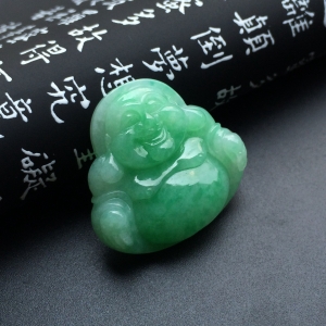 （超值推荐）糯冰种绿晴水玉佛挂件