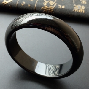 (超值推荐)细糯种墨翠手镯(58mm)