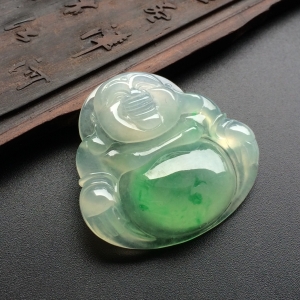 （超值推荐）冰种飘翠玉佛挂件