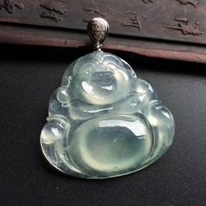 （超值推荐）冰种淡晴水玉佛挂件