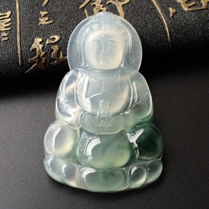 (超值推荐)冰种飘花观音挂件
