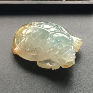 (超值推荐)冰种晴水黄翡长寿龟挂件