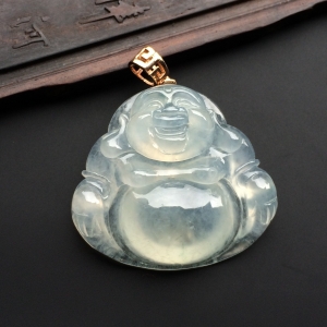 （超值推荐）冰种淡晴水玉佛挂件
