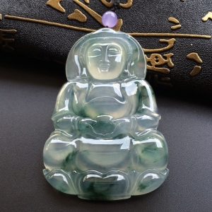 （超值推荐）冰种飘花观音挂件