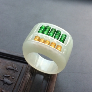 （超值推荐）糯冰种三彩神机妙算指环