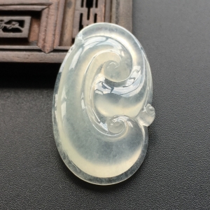 (超值推荐)冰种淡晴水如意挂件